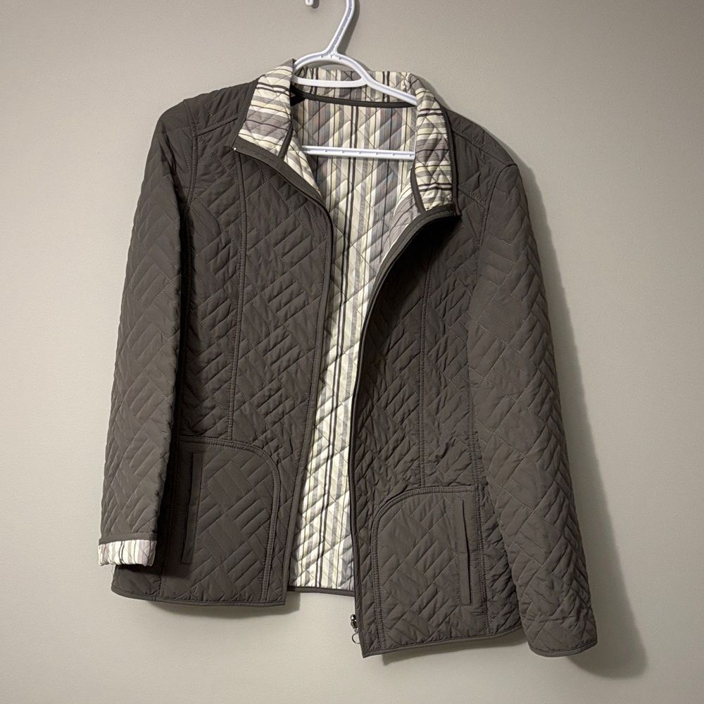 Source Unknown Quilted Jacket - Brown and Cream